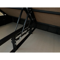 COFFRES 2*80 + TÊTE 160 cloutées SOMMIERS capitonés CONTAINER grand rangement + DOSSERET + PIEDS ensemble DESIGN CHESTER
