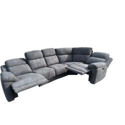 6-5 PLACES angle REVERSIBLE et MODULABLE 2 SIEGES ELECTRIQUES TISSU HAUTE QUALITE Réf St MAXIME 526