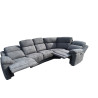 6-5 PLACES angle REVERSIBLE et MODULABLE 2 SIEGES ELECTRIQUES TISSU HAUTE QUALITE Réf St MAXIME 526