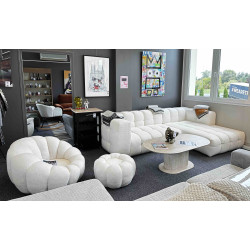 MILAN canapé Esprit BIG MAMA BUBBLE angle droite DESIGN & CONFORTABLE en option dans de nombreux autres revetements et couleurs