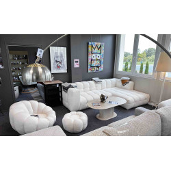 MILAN canapé Esprit BIG MAMA BUBBLE angle droite DESIGN & CONFORTABLE en option dans de nombreux autres revetements et couleurs