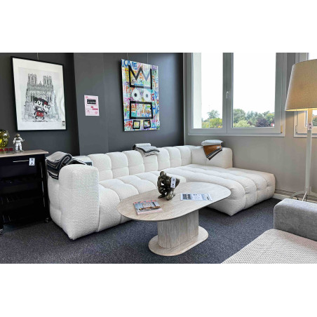 MILAN canapé Esprit BIG MAMA BUBBLE angle droite DESIGN & CONFORTABLE en option dans de nombreux autres revetements et couleurs