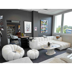 MILAN canapé Esprit BIG MAMA BUBBLE angle droite DESIGN & CONFORTABLE en option dans de nombreux autres revetements et couleurs