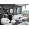 MILAN canapé Esprit BIG MAMA BUBBLE angle droite DESIGN & CONFORTABLE en option dans de nombreux autres revetements et couleurs