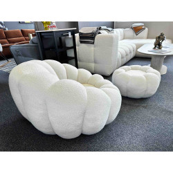 COSY M004 pivotant FAUTEUIL & POUF bubble NUAGE bouclette