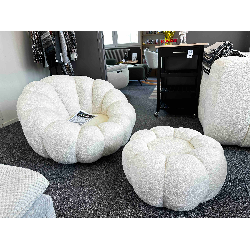 COSY M004 pivotant FAUTEUIL & POUF bubble NUAGE bouclette