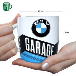 Mug BMW garage Tasse, Céramique, diamètre interne 8,5 x largeur 13 x hauteur 9 cm passe au lave vaisselle et micor-ondes