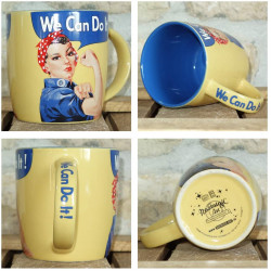 Mug WE CAN DO IT Tasse céramique, diamètre interne 8,5 x largeur 13 x hauteur 9 cm passe au lave vaisselle et microondes