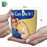 Mug WE CAN DO IT Tasse céramique, diamètre interne 8,5 x largeur 13 x hauteur 9 cm passe au lave vaisselle et microondes