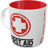 Mug FIRST AID Tasse, Céramique, diamètre intérieur 8,5 x largeur 13 x hauteur 9 cm passe au lave vaisselle et micro-ondes