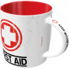 Mug FIRST AID Tasse, Céramique, diamètre intérieur 8,5 x largeur 13 x hauteur 9 cm passe au lave vaisselle et micro-ondes