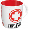 Mug FIRST AID Tasse, Céramique, diamètre intérieur 8,5 x largeur 13 x hauteur 9 cm passe au lave vaisselle et micro-ondes