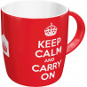 Mug KEEP CALM and CARRY ON Tasse, Céramique, diamètre intérieur 8,5 x largeur13 x hauteur 9 cm passe au lave vaisselle