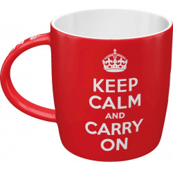 Mug KEEP CALM and CARRY ON Tasse, Céramique, diamètre intérieur 8,5 x largeur13 x hauteur 9 cm passe au lave vaisselle