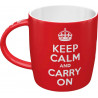 Mug KEEP CALM and CARRY ON Tasse, Céramique, diamètre intérieur 8,5 x largeur13 x hauteur 9 cm passe au lave vaisselle