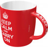 Mug KEEP CALM and CARRY ON Tasse, Céramique, diamètre intérieur 8,5 x largeur13 x hauteur 9 cm passe au lave vaisselle