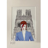 ZIGGY David Bowie Cathédrale Notre-Dame de Reims FORMAT A4 21 x 30 cm image a encadrer