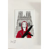 CASA de papel Cathédrale Notre-Dame de Reims FORMAT A4 21 x 30 cm image a encadrer