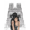 Amy Winehouse Cathédrale Notre-Dame de Reims FORMAT A4 21 x 30 cm image a encadrer