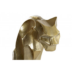 PANTHERE origami FIGURINE métal hauteur 24 x largeur 14,5 x profondeur 25 statue finition cuivre DORÉ