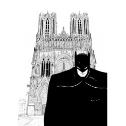 BATMAN en promenade Rémoise à la cathédrale notre dame de Reims