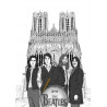 Les BEATLES en promenade Rémoise à la cathédrale notre dame de Reims