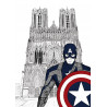 CAPTAIN Steve en promenade Rémoise à la cathédrale notre dame de Reims