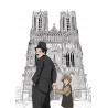 CHARLOT en promenade Rémoise à la cathédrale notre dame de Reims