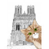 CHAT en promenade Rémoise à la cathédrale notre dame de Reims