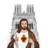 Jésus Christ sur le parvis de la cathédrale notre dame de Reims