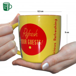 Mug COCA COLA Tasse céramique, diamètre intérieur 8,5 x largeur 13 x hauteur 9 cm passe au lave vaisselle et micro-ondes