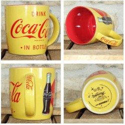Mug COCA COLA Tasse céramique, diamètre intérieur 8,5 x largeur 13 x hauteur 9 cm passe au lave vaisselle et micro-ondes
