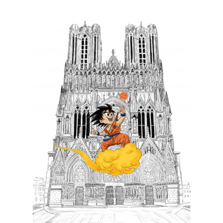 Son GOKU DRAGON BALL Cathédrale Notre-Dame de Reims