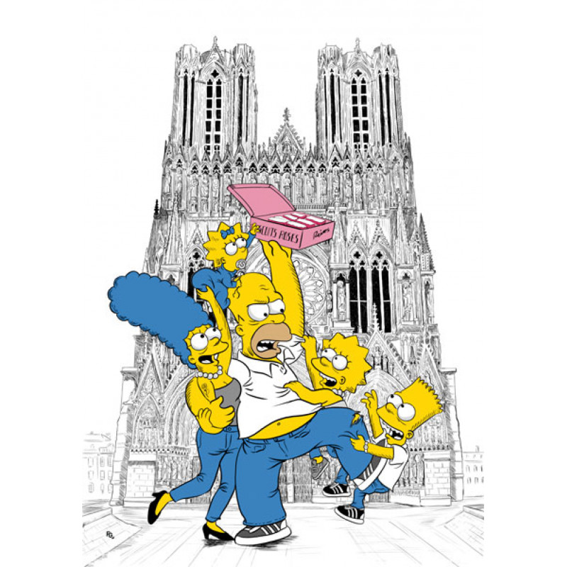 Simpson family Cathédrale Notre-Dame de Reims (la famille Simpson)