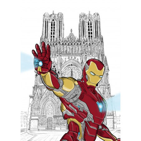 IRON MAN devant la cathédrale notre dame de Reims