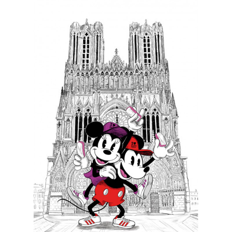 MINNIE et son CHERI en adidas devant la cathédrale notre dame de Reims