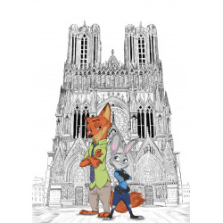 Zootopie & la cathédrale notre dame de Reims