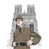 Visite rémoise du Général De GAULLE à la cathédrale notre dame