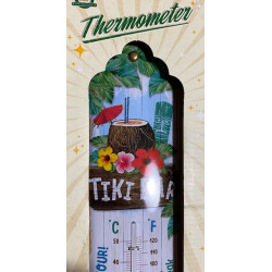 Thermomètre PUNCH tiki bar sur tôle, Métal, Garage, 28 x 6.5 x 2 cm Nostalgic-Art 80140 intérieur extérieur protégé