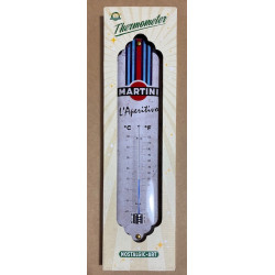 Thermomètre MARTINI sur tôle, Métal, Garage, 28 x 6.5 x 2 cm Nostalgic-Art 80140 intérieur extérieur protégé