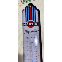 Thermomètre MARTINI sur tôle, Métal, Garage, 28 x 6.5 x 2 cm Nostalgic-Art 80140 intérieur extérieur protégé