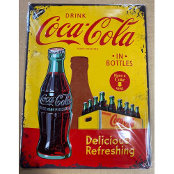 30 x 40 cm Coca cola BOUTEILLE VERRE individuelle Idée Cadeau Métal Design Retro Décoration