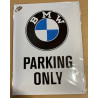 30 x 40 cm BMW parking only Idée Cadeau Métal Design Retro Décoration