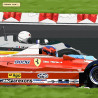 Dernier tour ARNOUX vs VILLENEUVE œuvre de Philippe MATIM tableau 40 x 50 encadré, formule 1 Ferrari / Renault