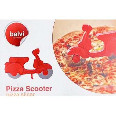 Roulette coupe pizza Scooter ABS 11,5 x 17,5 x 1,7 cm manger joyeux