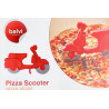 Roulette coupe pizza Scooter ABS 11,5 x 17,5 x 1,7 cm manger joyeux