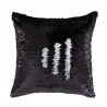 Coussin paillette Magic noir / argenté pour une décoration soignée