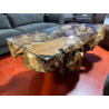 TECK 120 x 60 x 45 cm Table basse racine teck style bois flotté tronc