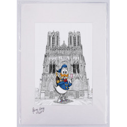 Donald en promenade cathédrale notre dame de Reims