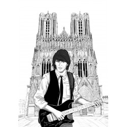 Jean Jacques GLODMAN devant la cathédrale notre dame de Reims